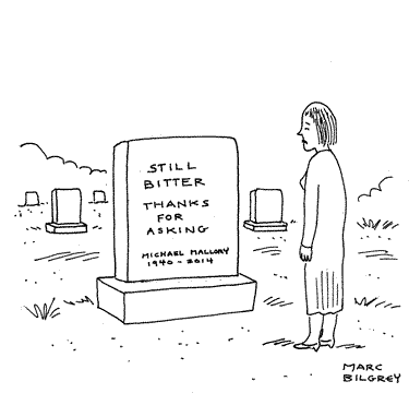 cemetery gravestone "Still Bitter ..."